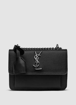 Yves saint laurent sunset mini chain black/silver