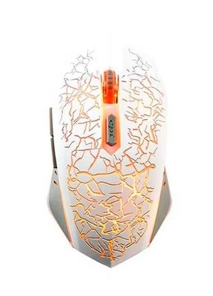 Безпровідна ігрова мишка qukam rgb підсвічування usb charge безшумна з вбудованим акумулятором white