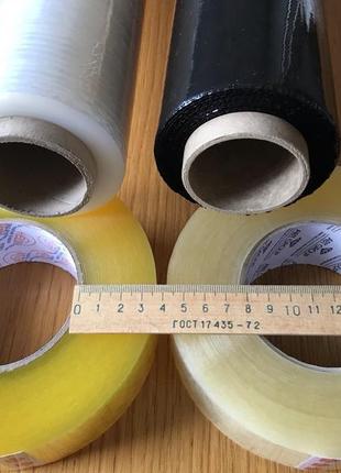 Стрейч плёнка прозрачная первичка плотная хорошо тянется толщина: 20 мкм ширина:...