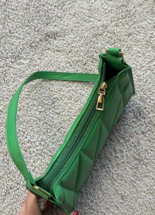 Яркая зеленая сумка на плечо, кросс боди5 фото