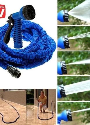 Шланг для поливу компактний стрейтч шланг для поливу, що розтягується magic hose v-hose pro 15m/50ft 512101vi