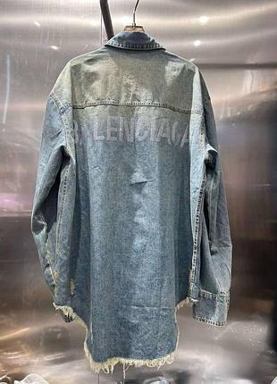 Джинсова сорочка в стилі balenciaga