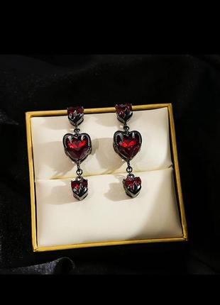 Серьги сережки гвоздики сердечка