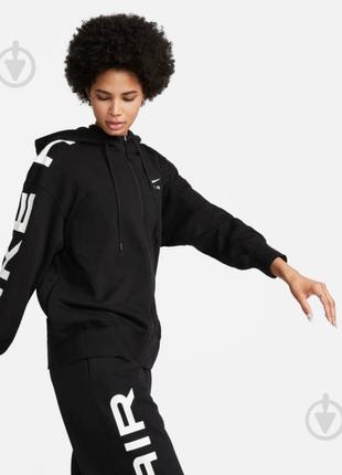 Джемпер nike w nsw air flc os fz hd fb8047-010 р.s черный