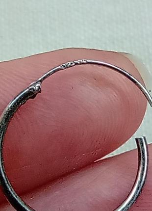 Серьги конго серебро 925 пробы 4