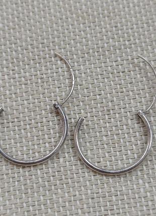 Серьги конго серебро 925 пробы 3