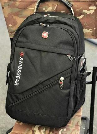 Рюкзак міський 8810 swissgear wenger з usb та aux швейцарський чорний  511010vi