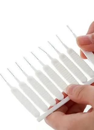 Набор мини ершиков-щеточек 10 шт для чистки душевой лейки/щетки для маленьких...