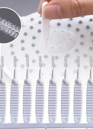Набор мини ершиков-щеточек 10 шт для чистки душевой лейки/щетки для маленьких...