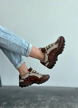 Кросівки travel nike air humara lx jacquemus brown gold wmns