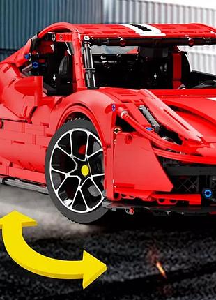 Конструктор машина гоночная ferrari technics 3608 деталей 1:8 3