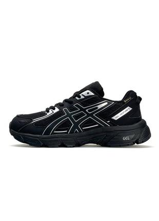 Asics gel-venture 6 gore-tex black silver | асікс гел вентур 6 гортекс чорні з білим