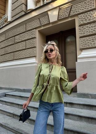 Блуза на завʼязках