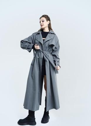 Жіночий  тренч пальто на весну або осінь,сірий,бежевий і чорний1 фото