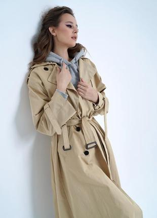 Жіночий  тренч пальто на весну або осінь,сірий,бежевий і чорний7 фото