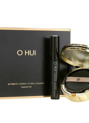 Люкс кушон для лица o hui ultimate cover lifting cushion special set 01 milk beige2 фото