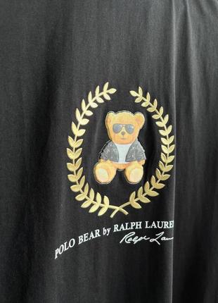 Чоловіча футболка бавовняна чорна polo ralph lauren 100% cotton / поло літній одяг7 фото