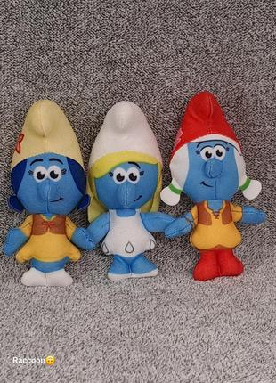 Мʼяка іграшка, смурф, willow, smurfette, lily, 2022,  smurf, mcdonalds, смурфет, верба, лілія