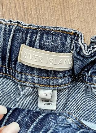 Джинсовые шорты river island m синие на резинке7 фото