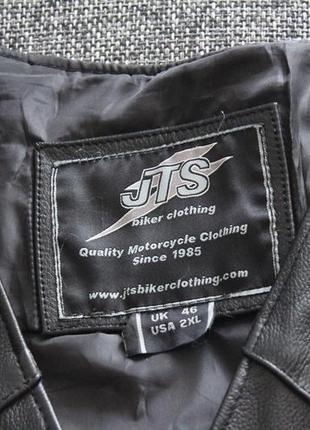 Жилетка кожаная мото jtsine leather waistcoat оригинал4 фото
