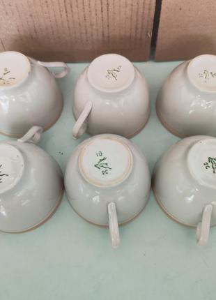 Чашки чайные белые 250 мл огородника6 фото