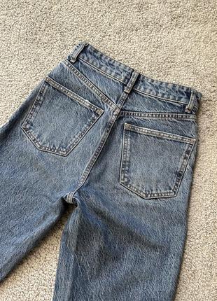 Прямые джинсы zara с разрезами на коленях, трубы, кюлоты9 фото