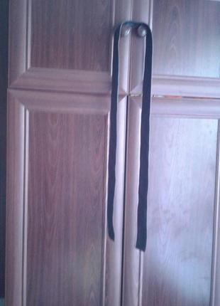 Черный кожаный пояс завязка ,ремень