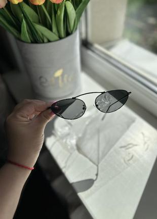 Окуляри трендові сонцезахисні очки чорні3 фото