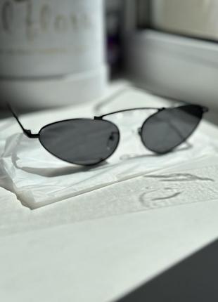 Очки трендовые солнцезащитные очки черные5 фото