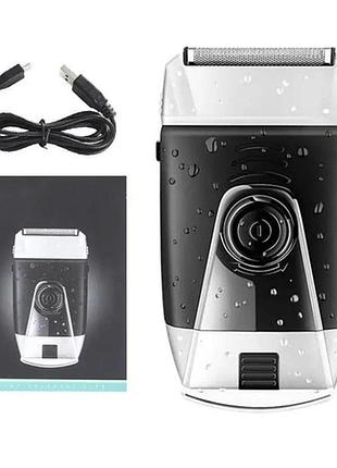 Электробритва аккумуляторная сеточная для сухого и влажного бритья vgr-307