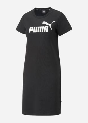 Стильне чорне спортивне плаття — футболка puma оригінал сукня2 фото