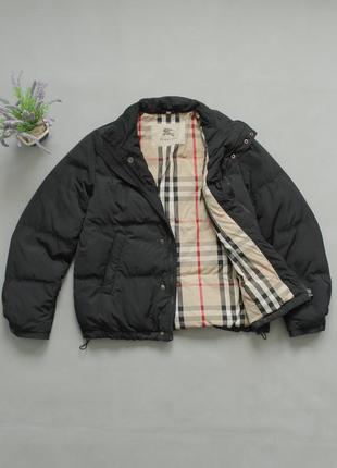 Burberry пуховик чоловічий чорний барбері зимовий куртка зимова чоловіча без капюшону хл xl l 52 50 на пуху