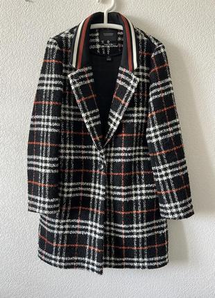 Шерстое пальто в клетку scotch&soda