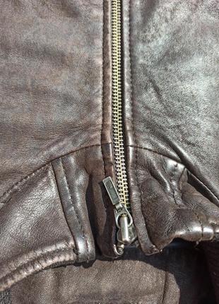 Стильна шкіряна куртка, бомбер chevirex