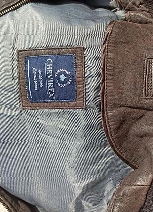 Стильна шкіряна куртка, бомбер chevirex