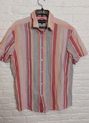 Фирменная льняная рубашка m