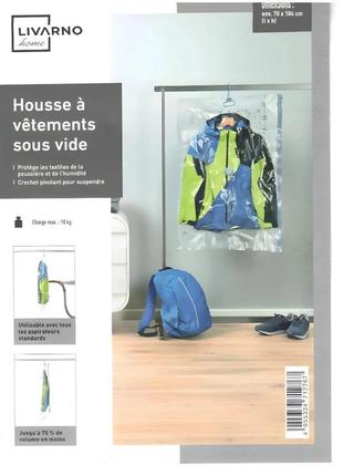 Вакуумный пакет для хранения верхней одежды livarno home 70 х 104 см,  вакуумный мешок/чехол для хранения