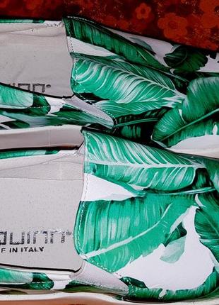 Біло зелені лофери j-quinn р37 шкіра нові made in italy8 фото