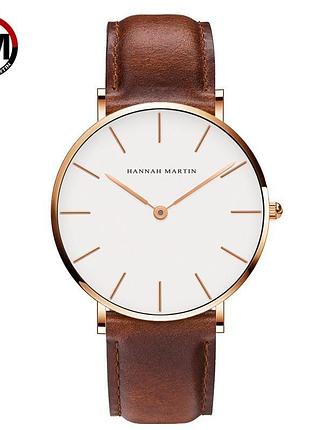 Часы мужские hannah martin, кварцевые часы, наручные часы мужские (цвет - золото)