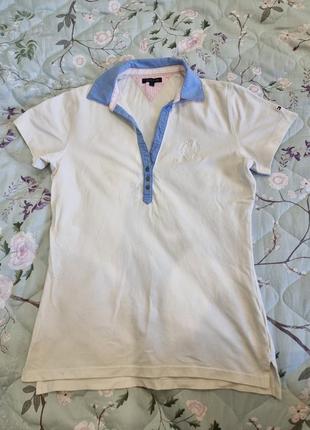 Жіноча футболка polo tommy hilfiger біла