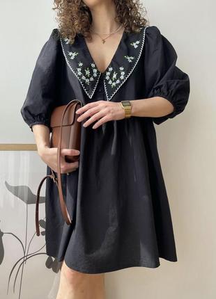 Нереальное платье с воротничком h&amp;m zara mango asos2 фото