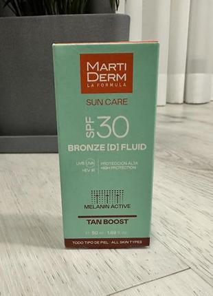 Martiderm sun care bronze d fluid флюїд для засмаги для шкіри обличчя продовження засмаги
