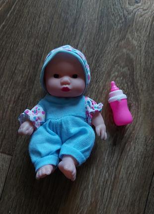Бейбік дитяча кукла з одягом та бутилочкою
