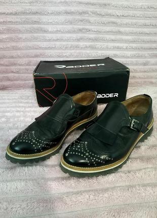 Шкіряні жіночі лофери-броги 40 розмір