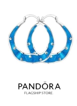 Сережки срібло оригінальні стильні кільця silver_pandora