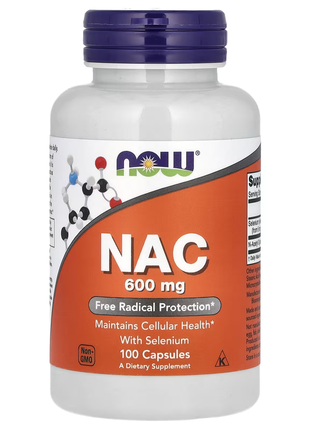 Now foods, nac с селеном, 100 капсул