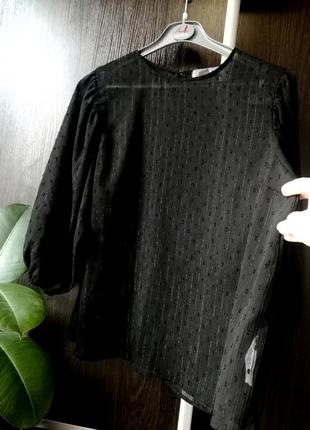 Шикарная, новая, стильная блуза блузка чёрная.2 фото