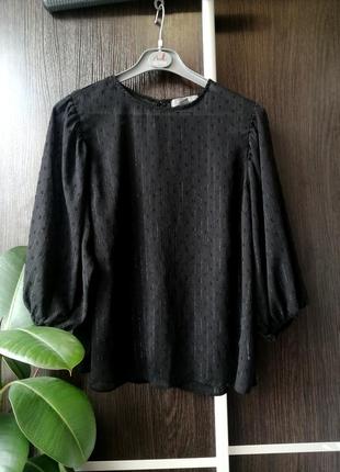 Шикарная, новая, стильная блуза блузка чёрная.4 фото