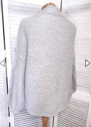 Шикарный свитер пуловер шерсть мохер серый 40-424 фото
