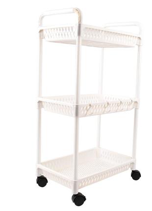Етажерка універсальна 3-рівнева на колесах